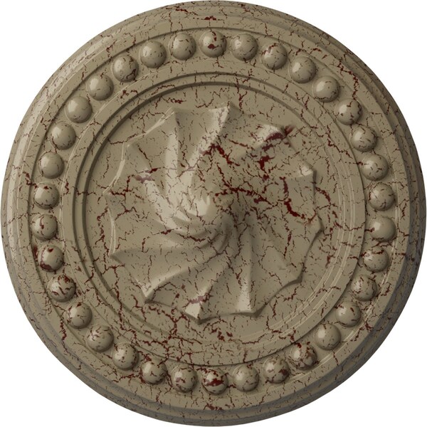 Ekena Millwork Foster Shell Ceiling Medallion (Fits Canopies up to 9 5/8"), 15 3/4"OD x 2"P, Gobi Desert Crackle CM15FOGDC - main